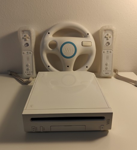 Nintendo wii console - wii, bianca